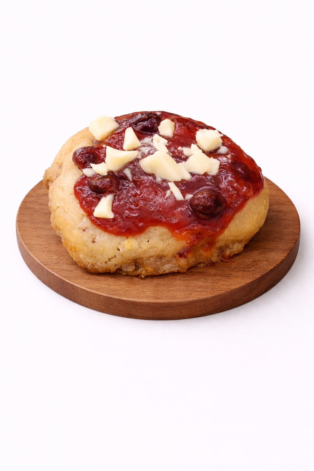 Cheescake y frutos rojos con choco blanco